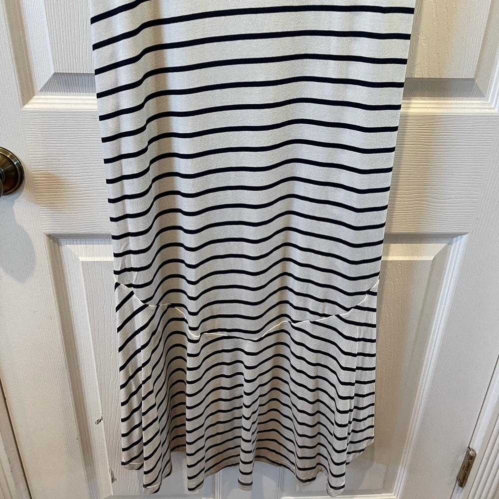 Anthropologie Amour Vert Striped High-Low Dress - Picture 6 of 9